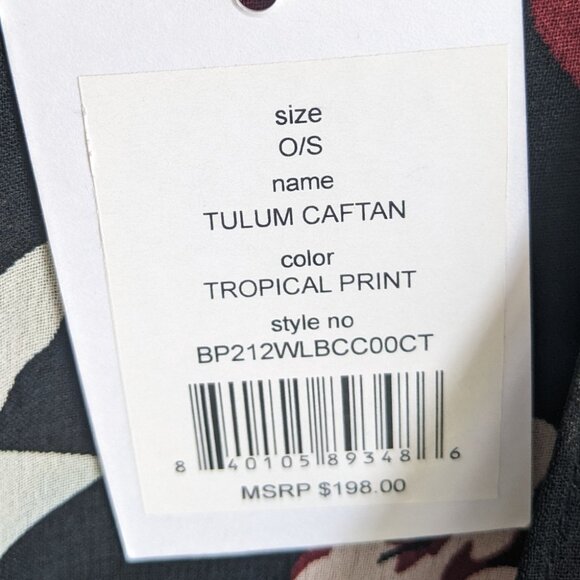 Walter Baker NWT Tulum Caftan Floral Swim Coverup Kimono One Size - Picture 7 of 9